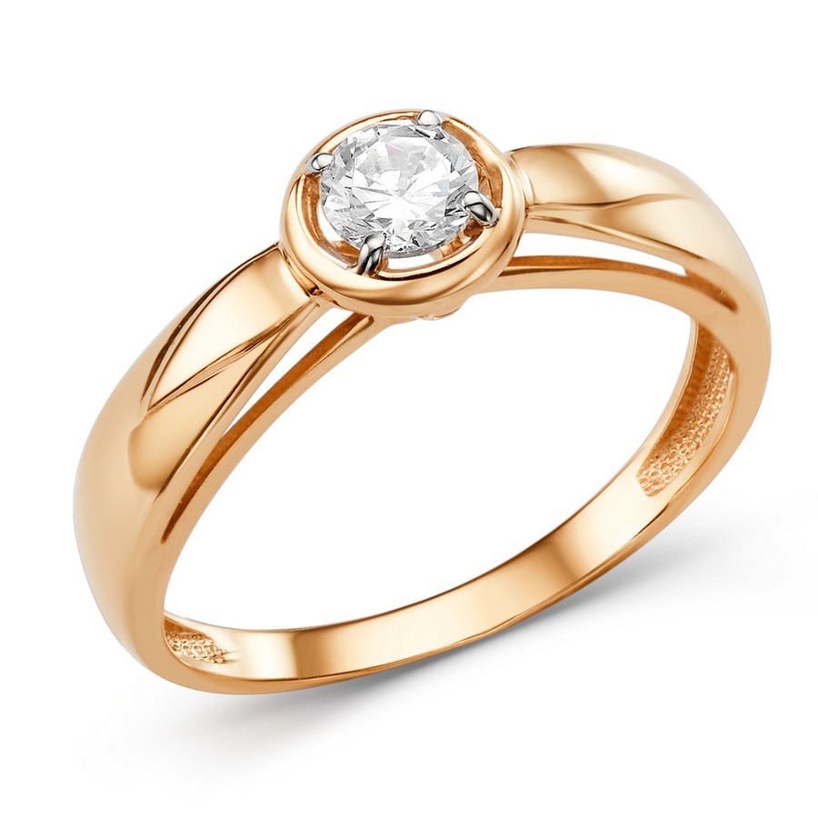 Кольцо, золото, фианит, 011521-1102